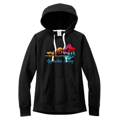 Appalachia Strong Nc Mountains Sunset Nature Lovers Women's Fleece Hoodie