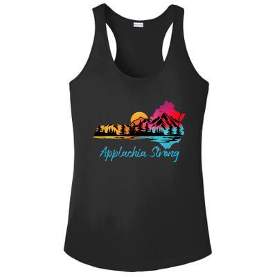 Appalachia Strong Nc Mountains Sunset Nature Lovers Ladies PosiCharge Competitor Racerback Tank