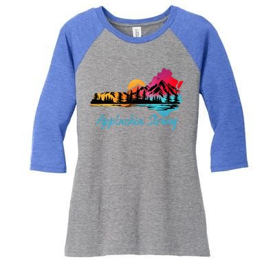 Appalachia Strong Nc Mountains Sunset Nature Lovers Women's Tri-Blend 3/4-Sleeve Raglan Shirt