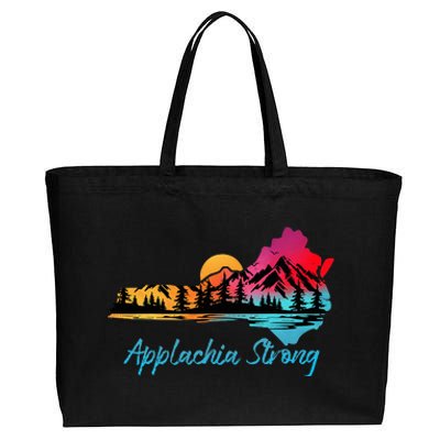 Appalachia Strong Nc Mountains Sunset Nature Lovers Cotton Canvas Jumbo Tote