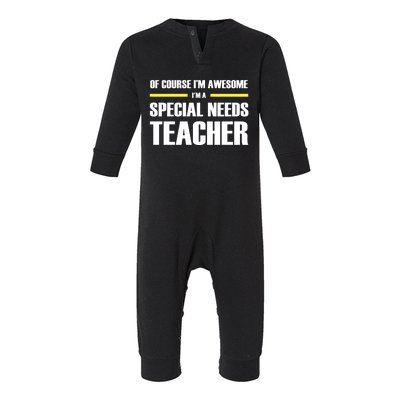 Awesome Special Needs Teacher Funny Gift Infant Fleece One Piece