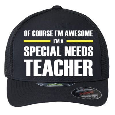 Awesome Special Needs Teacher Funny Gift Flexfit Unipanel Trucker Cap