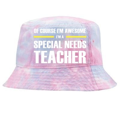 Awesome Special Needs Teacher Funny Gift Tie-Dyed Bucket Hat