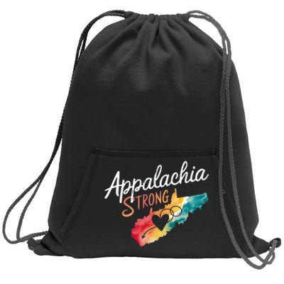 Appalachia Strong Nc Mountains Sweatshirt Cinch Pack Bag