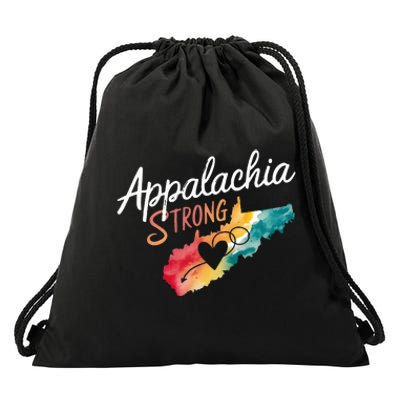 Appalachia Strong Nc Mountains Drawstring Bag