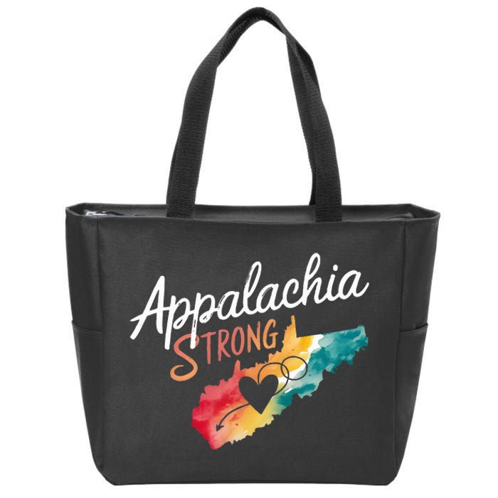 Appalachia Strong Nc Mountains Zip Tote Bag