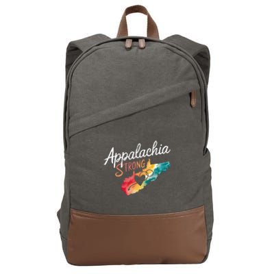 Appalachia Strong Nc Mountains Cotton Canvas Backpack