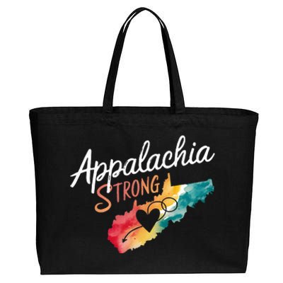 Appalachia Strong Nc Mountains Cotton Canvas Jumbo Tote