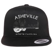 Asheville Souvenir North Carolina Lover Flat Bill Trucker Hat