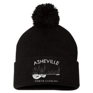 Asheville Souvenir North Carolina Lover Pom Pom 12in Knit Beanie