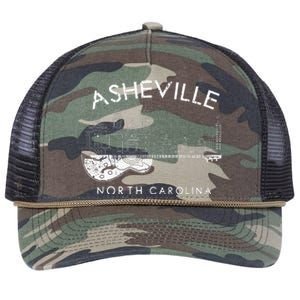 Asheville Souvenir North Carolina Lover Retro Rope Trucker Hat Cap