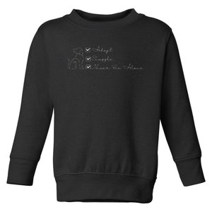 Adopt Snuggle Never Pee Alone For Dog Parents Toddler Sweatshirt