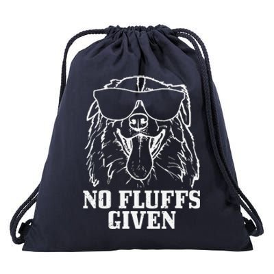 Australian Shepherd No Fluffs Given Dog Mom Dad Funny Gift Drawstring Bag