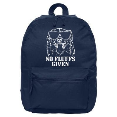 Australian Shepherd No Fluffs Given Dog Mom Dad Funny Gift 16 in Basic Backpack