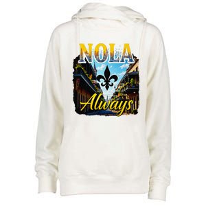 Always Support Nola Always Nola Never Forget New Orleans Womens Funnel Neck Pullover Hood