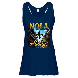 Always Support Nola Always Nola Never Forget New Orleans Ladies Essential Flowy Tank