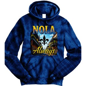 Always Support Nola Always Nola Never Forget New Orleans Tie Dye Hoodie