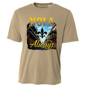 Always Support Nola Always Nola Never Forget New Orleans Cooling Performance Crew T-Shirt