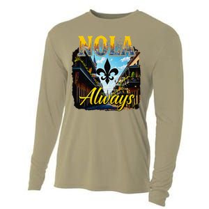 Always Support Nola Always Nola Never Forget New Orleans Cooling Performance Long Sleeve Crew