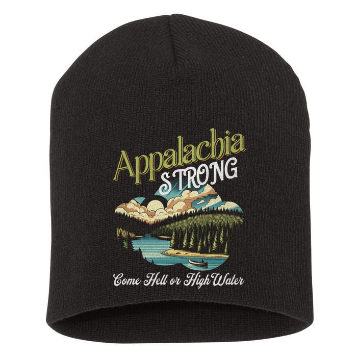 Appalachia Strong Nc Mountains Short Acrylic Beanie