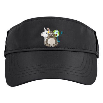 Alpaca Sloth Nature Animal Protection Lover Earth Day Gift Adult Drive Performance Visor