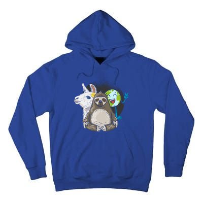 Alpaca Sloth Nature Animal Protection Lover Earth Day Gift Tall Hoodie
