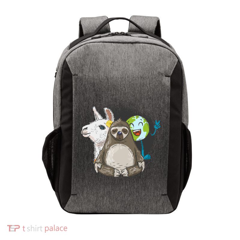 Alpaca Sloth Nature Animal Protection Lover Earth Day Gift Vector Backpack