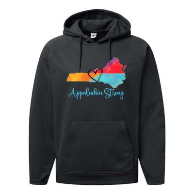 Appalachia Strong Nc Mountains Performance Fleece Hoodie