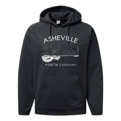 Asheville Souvenir North Carolina Lover Music Guitar Performance Fleece Hoodie