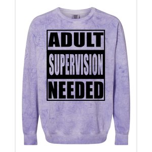 Adult Supervision Needed Colorblast Crewneck Sweatshirt