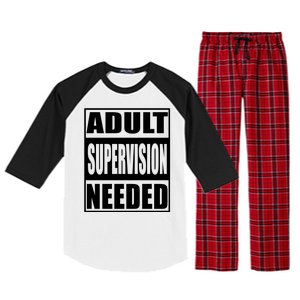 Adult Supervision Needed Raglan Sleeve Pajama Set