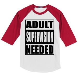 Adult Supervision Needed Kids Colorblock Raglan Jersey