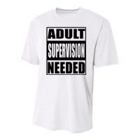 Adult Supervision Needed Youth Performance Sprint T-Shirt