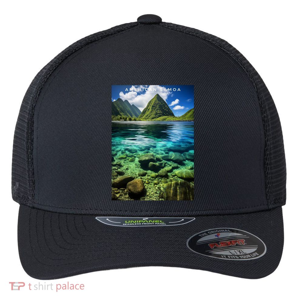 American Samoa National Park Photograph Design Flexfit Unipanel Trucker Cap