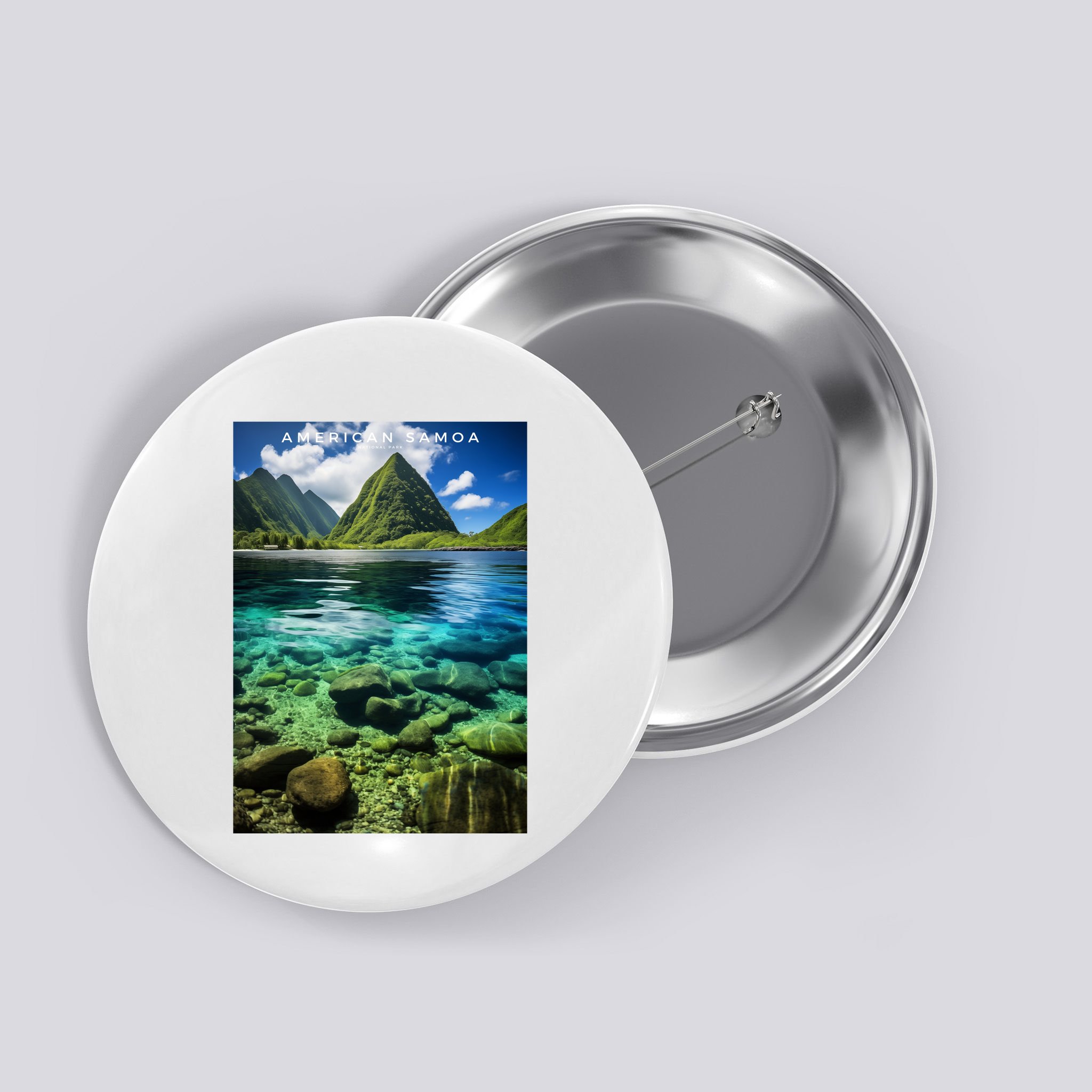 American Samoa National Park Photograph Design Button