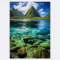 American Samoa National Park Photograph Design Button