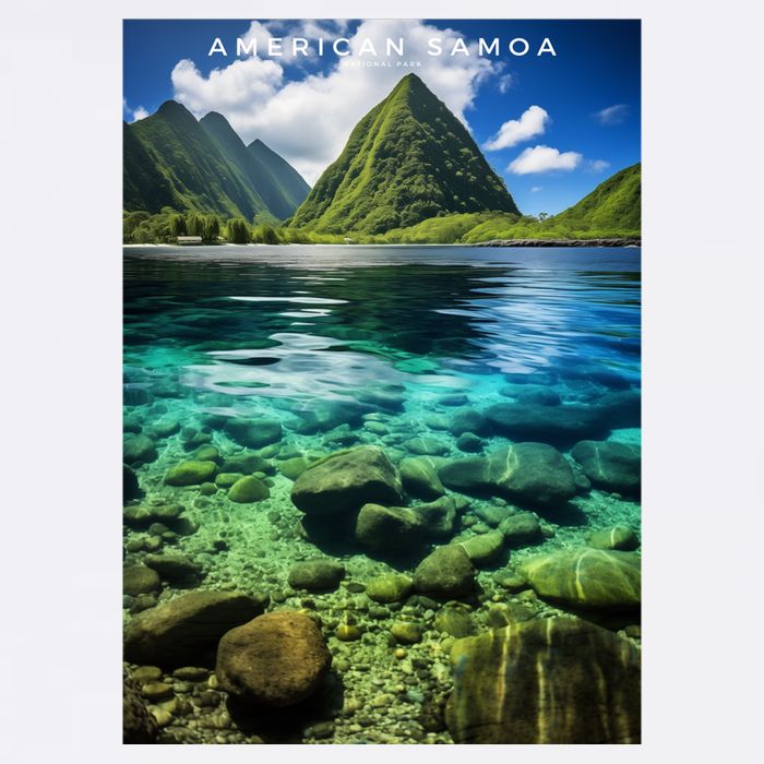 American Samoa National Park Photograph Design Button