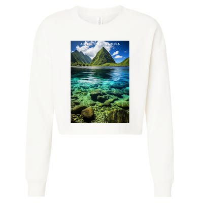 American Samoa National Park Photograph Design Cropped Pullover Crew