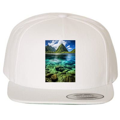 American Samoa National Park Photograph Design Wool Snapback Cap