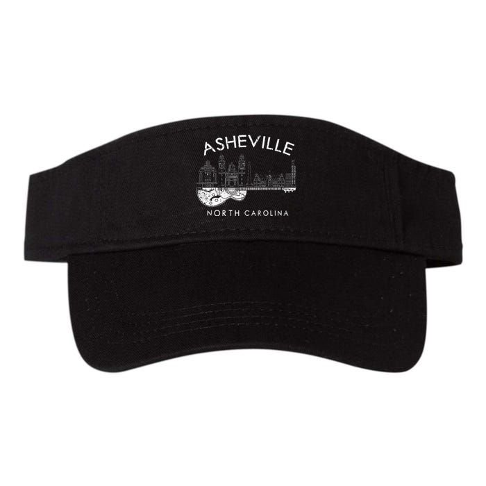 Asheville Souvenir North Carolina Lover Music Guitar Valucap Bio-Washed Visor