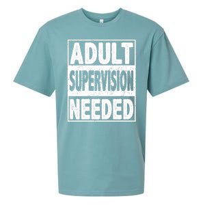 Adult Supervision Needed Funny Gift Sueded Cloud Jersey T-Shirt