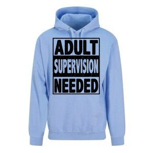 Adult Supervision Needed Funny Gift Unisex Surf Hoodie