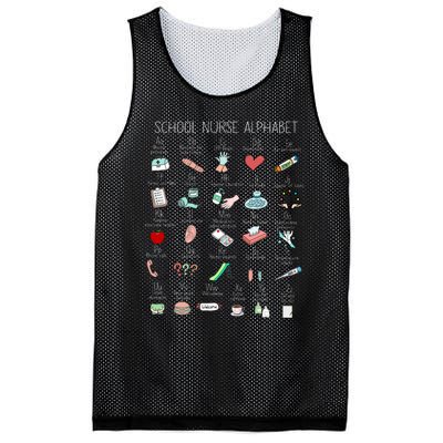 Abc School Nurse Alphabet Nurse Appreciation Nurse Educator Mesh Reversible Basketball Jersey Tank