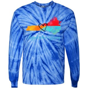 Appalachia Strong Nc Mountains Tie-Dye Long Sleeve Shirt