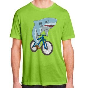 A Shark On A Bike Is A Fitness Beast Gift Adult ChromaSoft Performance T-Shirt