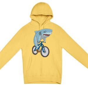 A Shark On A Bike Is A Fitness Beast Gift Premium Pullover Hoodie