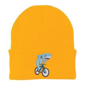 A Shark On A Bike Is A Fitness Beast Gift Knit Cap Winter Beanie