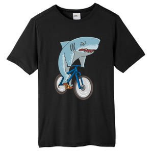 A Shark On A Bike Is A Fitness Beast Gift Tall Fusion ChromaSoft Performance T-Shirt