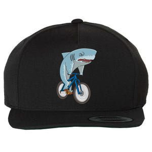 A Shark On A Bike Is A Fitness Beast Gift Wool Snapback Cap