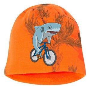 A Shark On A Bike Is A Fitness Beast Gift Kati - Camo Knit Beanie